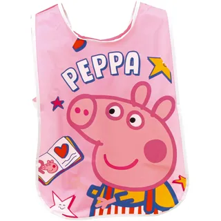 ARDITEX Ärmelloser Schürze PEPPA WUTZ 40x33 cm – Einheitsgröße 2–4 Jahre – PVC mit seitlichen Gummibändern – Ideal für Basteln und Aktivitäten im Kindergarten oder zu Hause