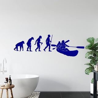 Kanu Kajak Evolution Wandtattoo Wandaufkleber Wall Sticker - Dekoration, Küche, Wohnzimmer, Schlafzimmer, Badezimmer