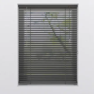Alu Jalousie Anthrazit ohne & mit Bohren für Fenster Tür | viele Größen | 25 mm Lamellen aus Aluminium | Sonnenschutz Sichtschutz Blendschutz Klemmfix Jalousette Faltrollo Klemm Rollo (100 x 130 cm)