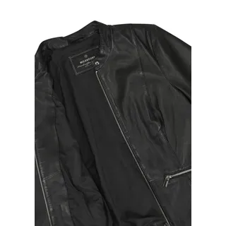 Milestone Bikerjacke MSMascha Damen Lederjacke Jacke Leder klassisch normale Passform schwarz 40