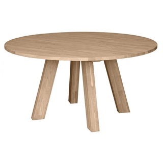 Runder Holz Esszimmertisch aus Eiche 150 cm Durchmesser