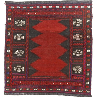 Orientteppich Kelim Afghan Antik 112x120 Handgewebter Orientteppich Quadratisch, Nain Trading, quadratisch, Höhe: 3 mm rot