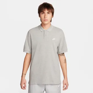 Nike Club Poloshirt Herren 063 dk grey heather/white M