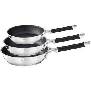 RÖSLE Pfannen-Set Silence®Pro Pfannen-Set 3tlg. 24, 28 & 32 cm silberfarben