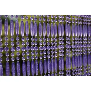 La Tenda Perlenvorhang CASA FREJUS 4 Türvorhang lila, Ösen, transparent, 90 x 210 cm, Perlen - Länge individuell kürzbar lila 90 cm x 210 cm