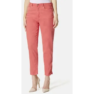 STOOKER WOMEN 5-Pocket-Jeans Nizza Twill Tapered Fit Casual Clean Wash Twill Coloured Mit Seitlichem Gummibund. für Damen orange 44