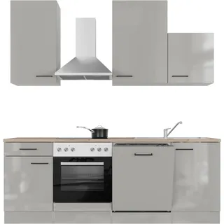 Flex-Well Küchenzeile Lund 220 cm grau
