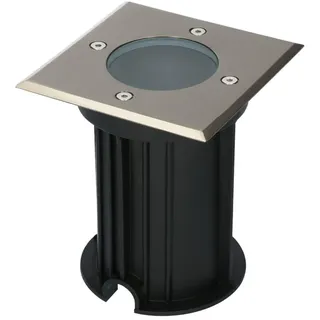 HOFTRONIC - Ramsay LED Bodenstraher außen - 230V GU10 Fassung Wechselbar - IP67 Wasserdicht - Edelstahl - Einbaustrahler Terrasse Eckig - Bis zu 1000 kg Belastbar (befahrbar & kratzfest)