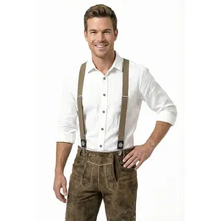 Moschen-Bayern Hosenträger Trachtenhosenträger Hosenträger Herren Edelweiß Beige Braun braun