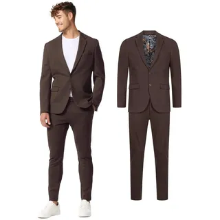 Jeff Anzug Herren JFEzra SET 2-Teiler Herrenanzug (Set, 2-tlg., Anzug Set) 2-teiliges Set schwarz 56