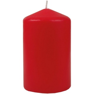 HS Candle Adventskerze Stumpenkerze, Wachskerzen Ø6cm x 10cm - Kerze in vielen Farben rot