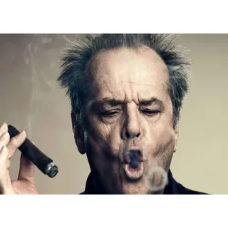 Jack Nicholson American Schauspieler Film Cinema Film Star Rauchen Zigarre Plakat Berühmte Promi Bild Schlafzimmer Kunsthandwerk Druck Foto Wand Dekoration Nachdruck