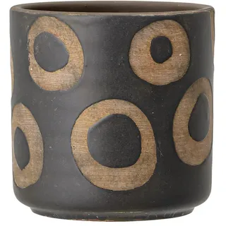 Bloomingville Pflanztopf Avo aus Terrakotta, Ø 12 cm, Höhe 12 cm, schwarz