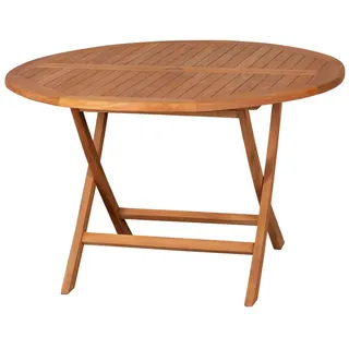 deVries Gartentisch deVries Teakholz-Gartentisch Woodie - ø 120 cm, massives Teakholz - rustikaler Charakter