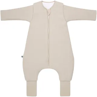 emma & noah Winter-Sleepoverall Essential mit abnehmbaren Ärmeln und Umschlag-Füßchen 3.5 TOG, beige, 90