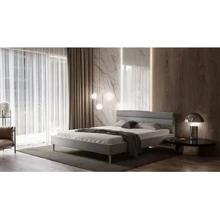 Polsterbett FREYA mit Gestell 180x200 Beine: Buche Jasmine 90
