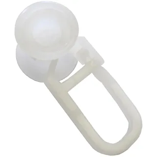 GARDINIA Rollringe für Vorhangschienen/U-Schienen, U-Rollring, Kunststoff, Weiß,