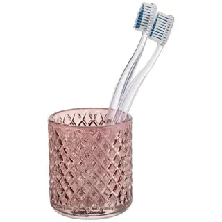 Wenko Zahnputzbecher Glas Rosa