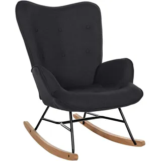 CLP Schaukelstuhl Sanka Polyester 71 x 98 x 88 cm Schwarz