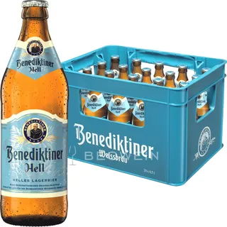Benediktiner Hell Lagerbier 18x0,5 l