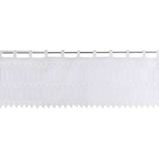 HOSSNER - ART OF HOME DECO Achensee Querbehang Schlaufen 125 x 15 cm weiß