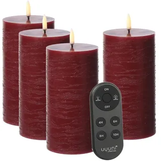 uYuni LED Kerzenset PIA 15 cm rot 4 St.