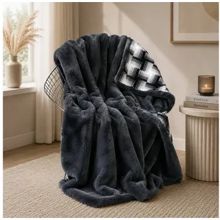 Star Home Textil Amala Kuscheldecke 130 x 170 cm Grau