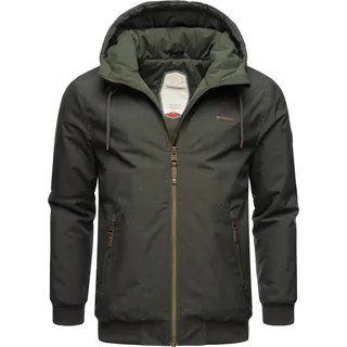 Winterjacke RAGWEAR "Stewie", Herren, Gr. L (52), grün (olivgrün), Obermaterial: 100% Polyester. Futter: 100% Polyester. Wattierung: 100% Polyester, figurumspielend hüftbedeckend, Ärmel ohne Ärmelschlitz Rippstrickbündchen, Jacken Winterjacke, wasserdichte Herren Outdoorjacke mit großer Kapuze