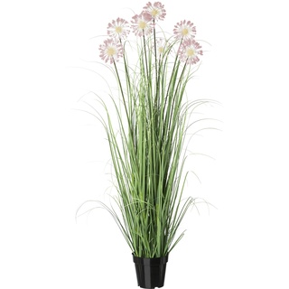 Kunstgras CREATIV GREEN "Grasbusch mit Pusteblume" Kunstpflanzen Gr. H: 128 cm, 1 St., grün Kunst-Gräser