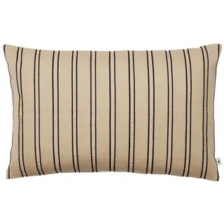 Ferm Living - Twill Kissen, 40 x 60 cm, kaschmir / schwarz