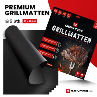 5x Grillmatte BBQ Grillmatten Grill Matte Grillunterlage Grillzubehör Backmatte