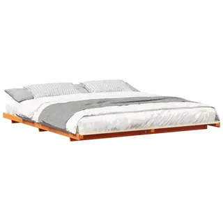 vidaXL Bodenbettgestell 180 x 220 cm Wachsbraun