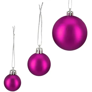 Relaxdays Weihnachtskugeln 100er Set Pink,Silber