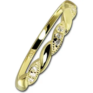 Balia Goldring Balia Damen Ring aus 333 Gelbgold mit, Fingerring Größe 60 (19,1), 333 Gelbgold - 8 Karat (Wellen) goldfarben