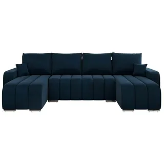 Wohnlandschaft mit Schlaffunktion Kirasso ¦ blau ¦ Maße (cm): B: 320 H: 86
