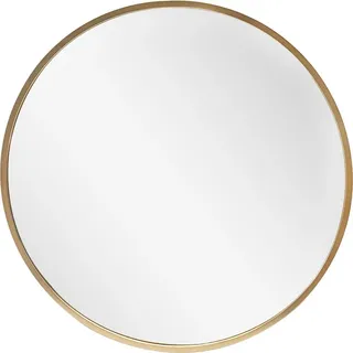 SensaHome – Moderner Wandspiegel im nordischen Design – runder Wandspiegel – Badezimmer-/Schminkspiegel – Gold – 50 cm