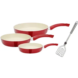 GSW CERAMICA beige Pfannen-Set 4-tlg. 20 cm + 24 cm + 28 cm