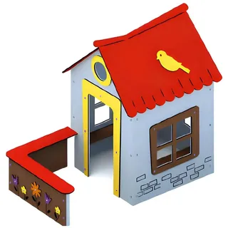 JVmoebel Spielhaus Vielseitige Kinderbank mit integriertem Zelt für kreatives Spielen, Made in Europa bunt