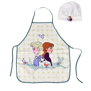 Disney Frozen Kochschürze Elsa, Anna & Olaf, (2-tlg), Kinder Koch-Set 2 tlg. Backschürze + Chefmütze bunt