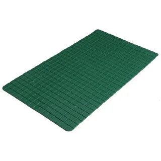 Urban Living Duschmatte Antirutsch-Badmatte Badvorleger Dusch- Bad-Matte, rutschhemmend, mit Saugnäpfen, Wasserablauflöcher, strapazierfähig, leicht zu reinigen, Gummi, rechteckig, 69 x 39 cm Badewanneneinlage Badezimmermatte grün rechteckig