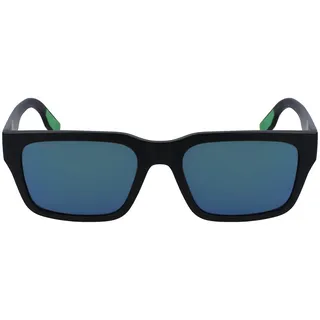 Lacoste Men's Sunglasses L6004S - Matte Black with Solid Smoke W/Green Mirror Lens - Einheitsgröße