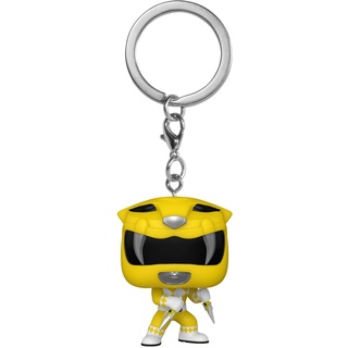 Funko Pop! Keychain: Mighty Morphin Power Yellow Rangers 30th - YLW Yellow Ranger - Power Rangers TV - Neuartiger Schlüsselanhänger - Vinyl-Minifigur Zum Sammeln - Strumpffüller - Geschenkidee