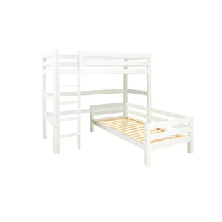 Hoppekids Eck-Etagenbett  ECO Luxury , weiß , Maße (cm): B: 216 H: 177