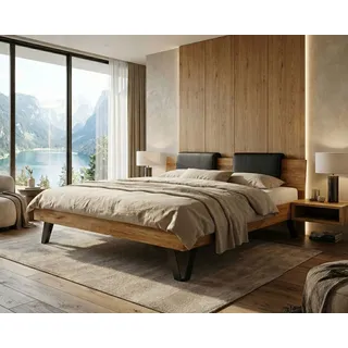 BlackWood »Buona Vita III« Wildeiche Massivholzbett 100x220 cm / Wildeiche natur
