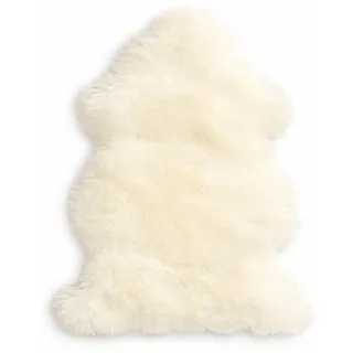 Cakla Lammfell Echt 110-120 cm - Schaffell Echt Groß - Fellteppich Weiß - Weich und Flauschig - Fell für Stühle und Sofa - Natürliche Lammfell Teppich Wohnzimmer - Deko Schafsfell Felle