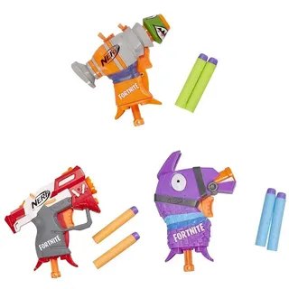 Nerf - Pistole FORTNITE MICROSHOTS 3, Mod. SDOS, Mehrfarbig (Hasbro E6741EU4)