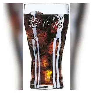 12x Luminarc COCA-COLA Konturglas Inhalt 46 cl Füllstrich 0,4 ltr