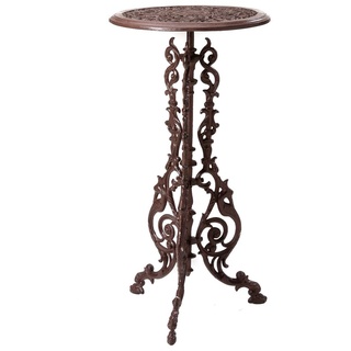 Gartentisch Gusseisen 72cm Tisch Beistelltisch Eisen Antik-Stil braun