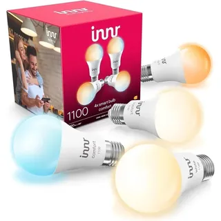 innr Smart Lampe E27, für Hue* und Zigbee Hubs, 4-er Pack | Smart Home Glühbirne, Warmweiß bis Kaltweiß, bis zu 50 % mehr Helligkeit, 1190 Lumen, Dimmbar