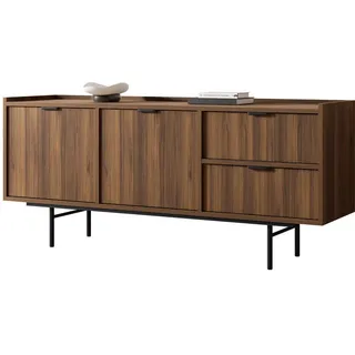 Mirjan24 Edison 150 x 68 x 40 cm Nussbaum / Schwarz